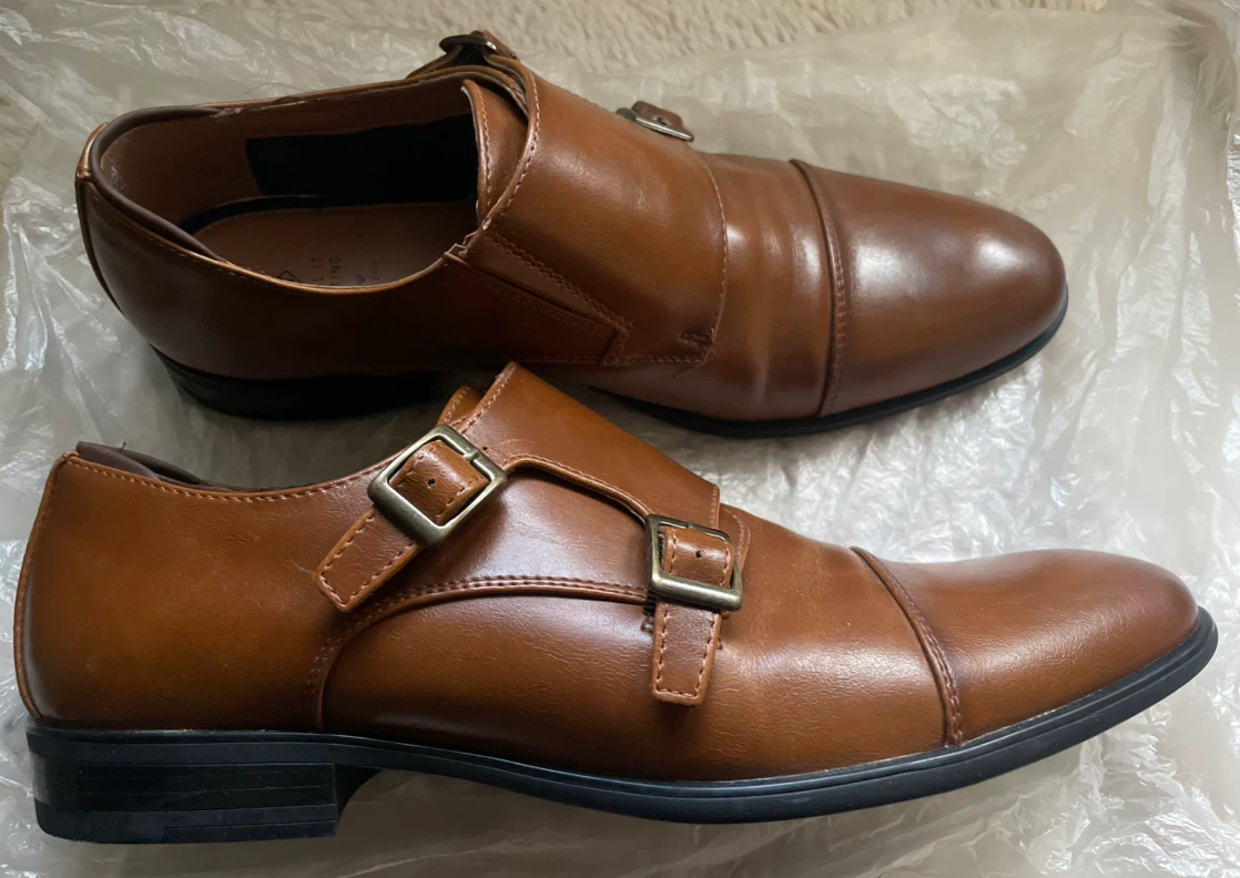 Call It Spring Brown Monk Strap Shoes - 8