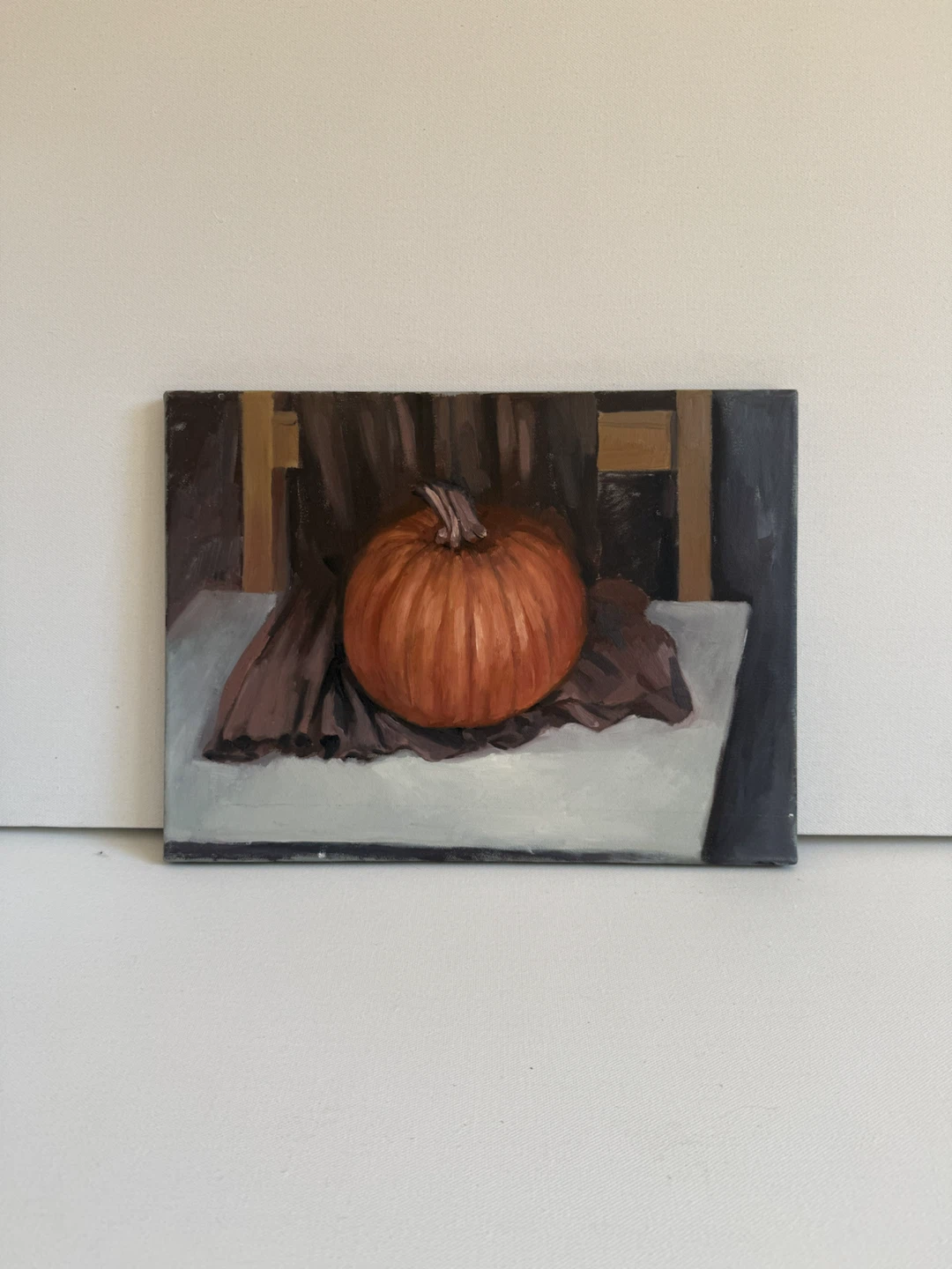 Set of 3 Original Paintings – Cat, Teddy Bear & Pumpkin - photo 4