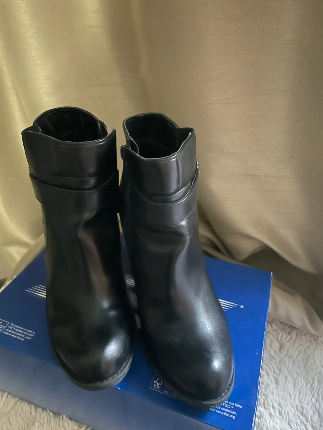 ALDO Black Heeled Ankle Boots -Size 7.5 - photo 3