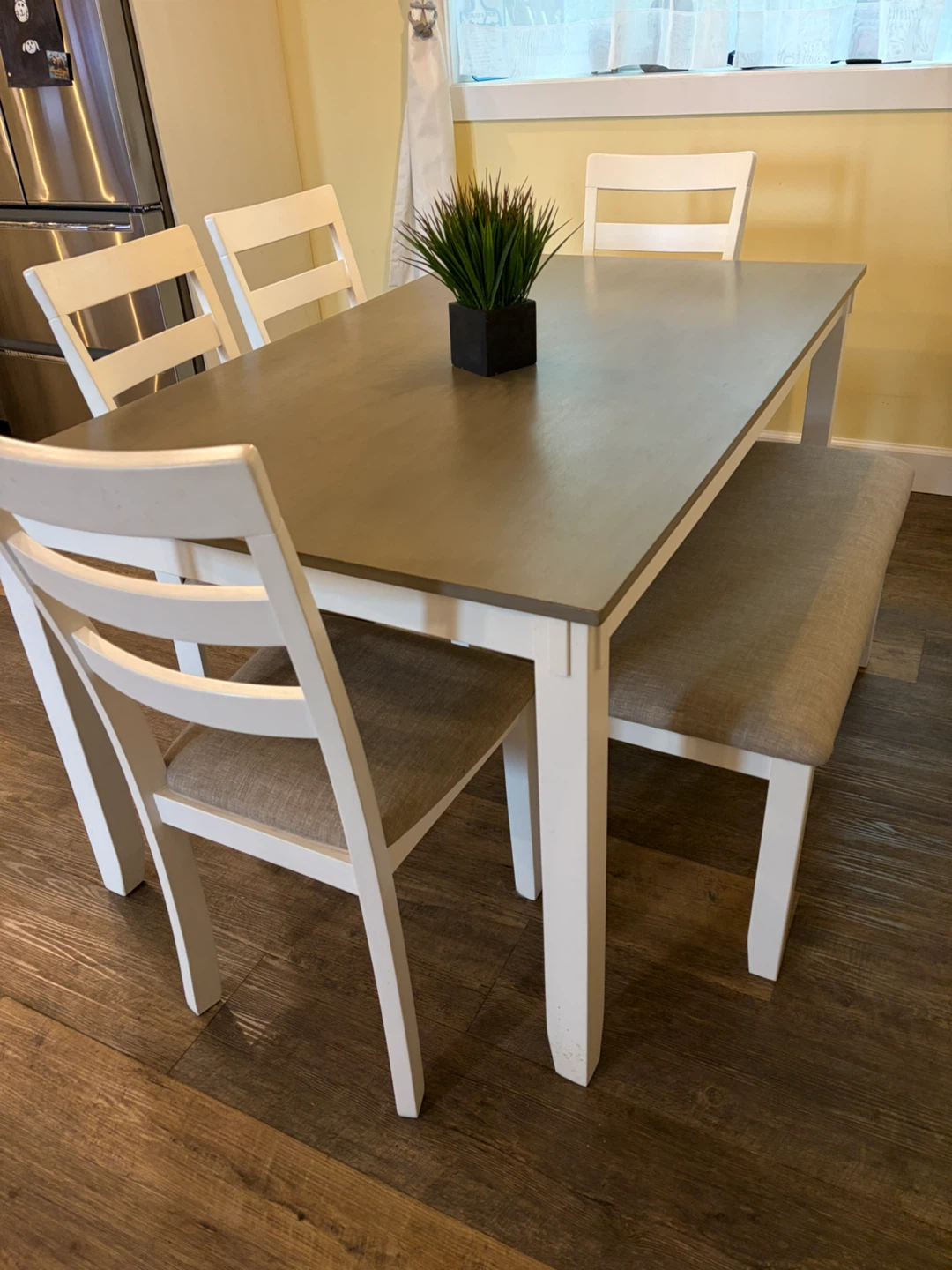 Dining Table Set with Chairs and Bench
