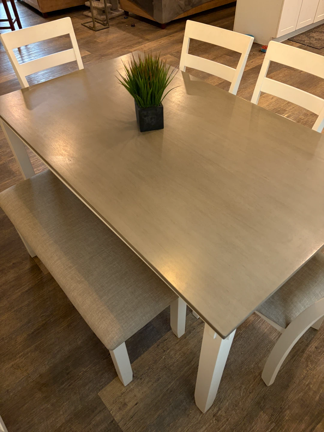 Dining Table Set with Chairs and Bench - photo 3