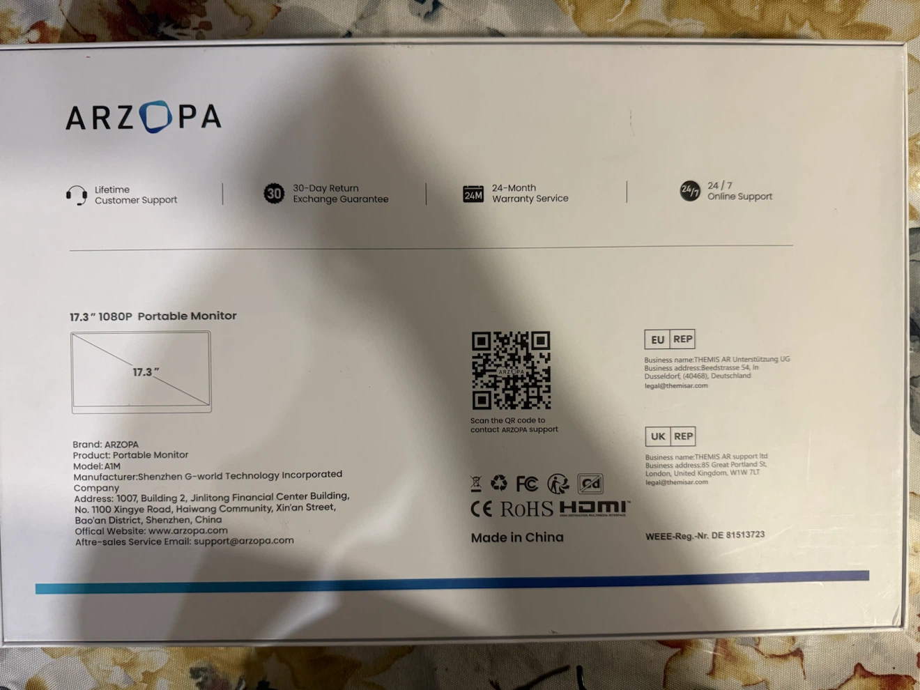Arzopa 17.3" 1080P Portable Monitor - photo 3