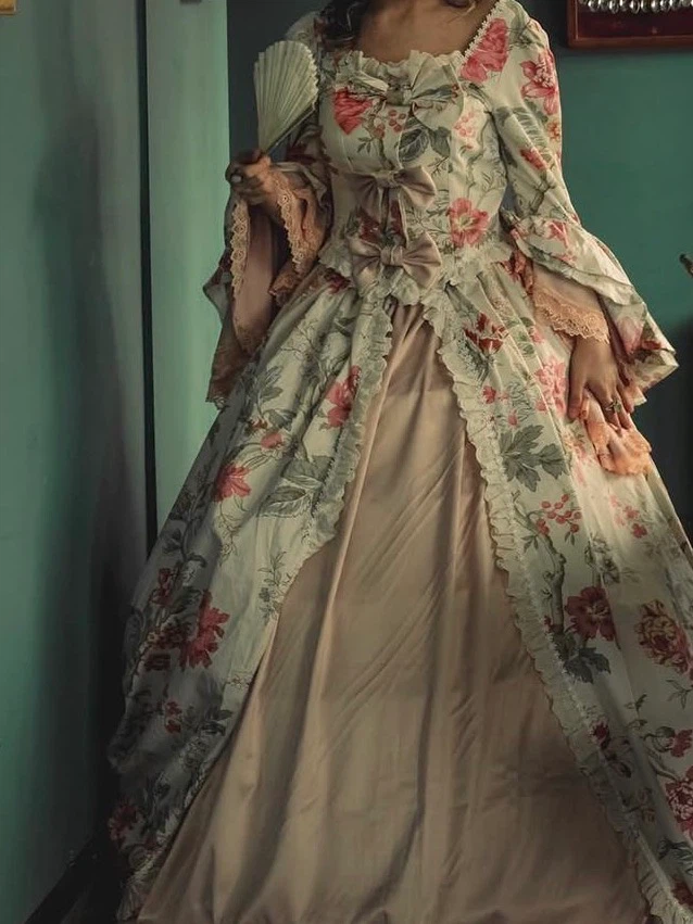 Vintage-style Floral Rococo Ball Gown_ Moving sale until sept 18