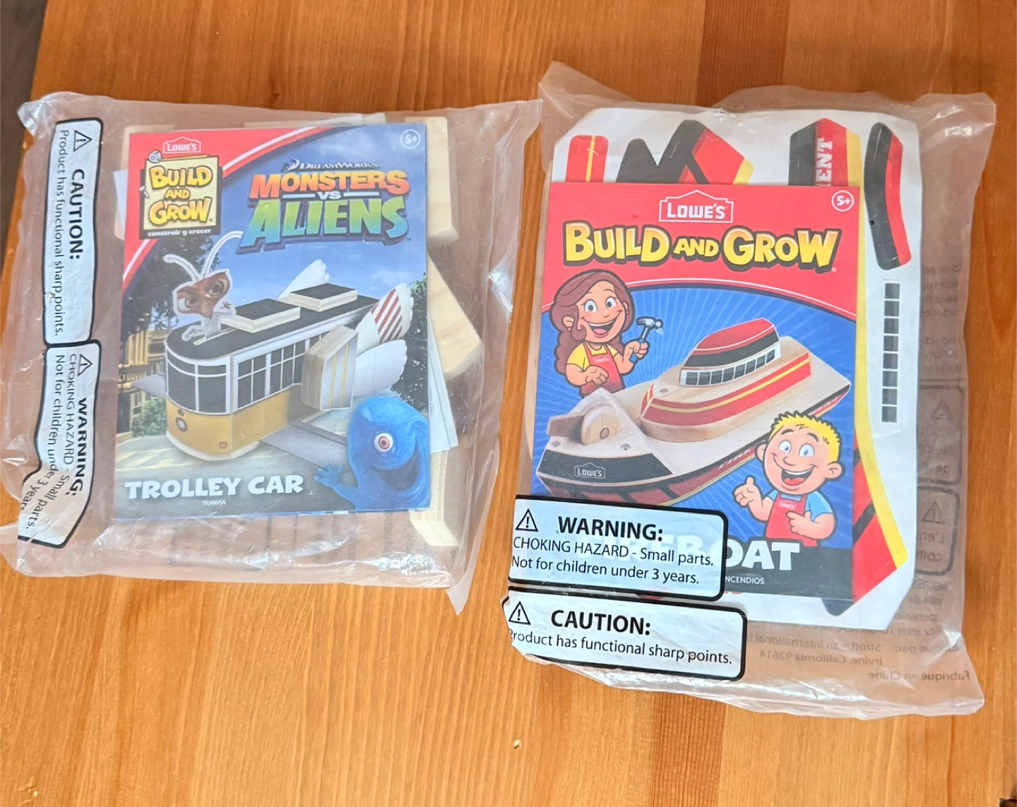 Build and Grow Boat and Trolley Car Kits