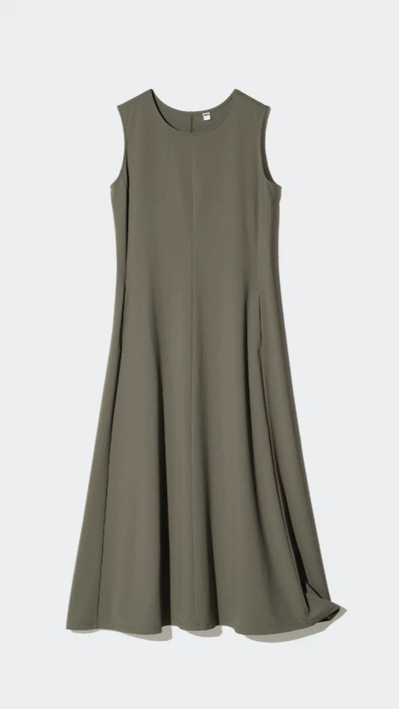 Uniqlo Olive Sleeveless Dress