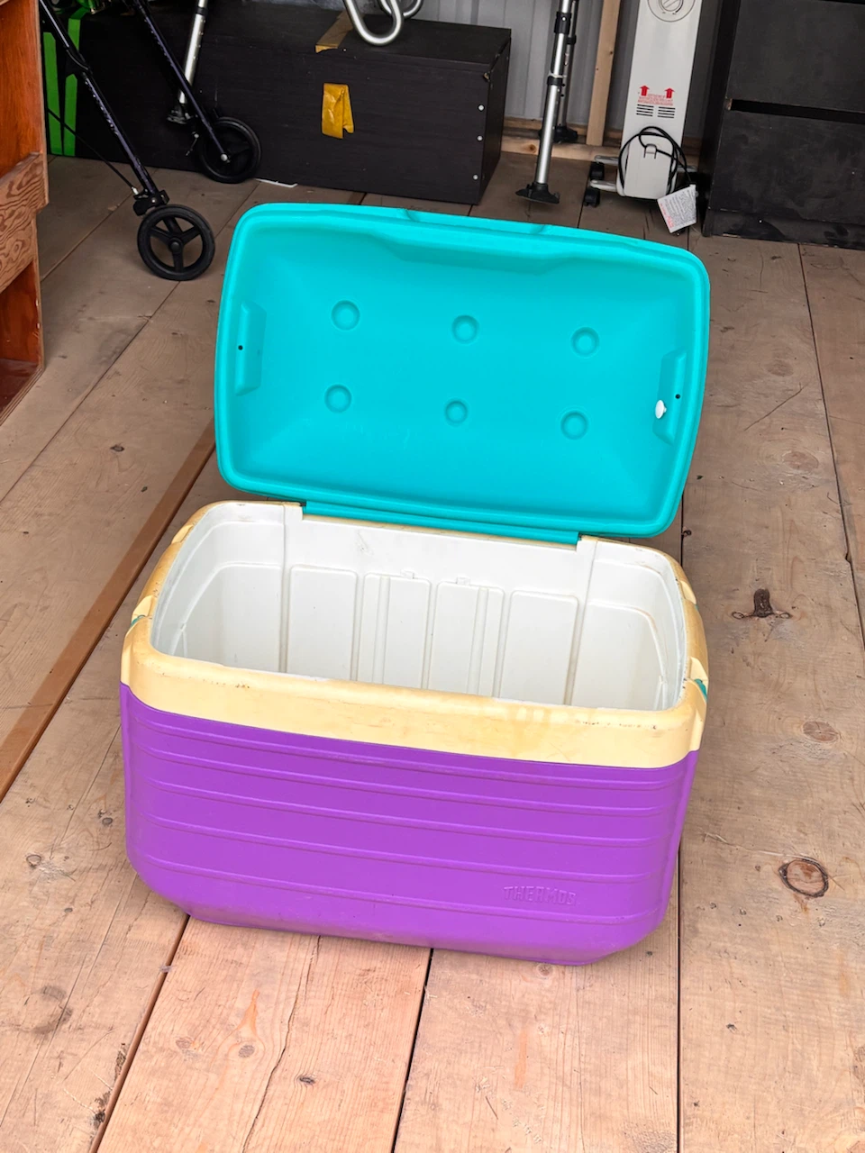 Thermos cooler in purple and teal - photo 3