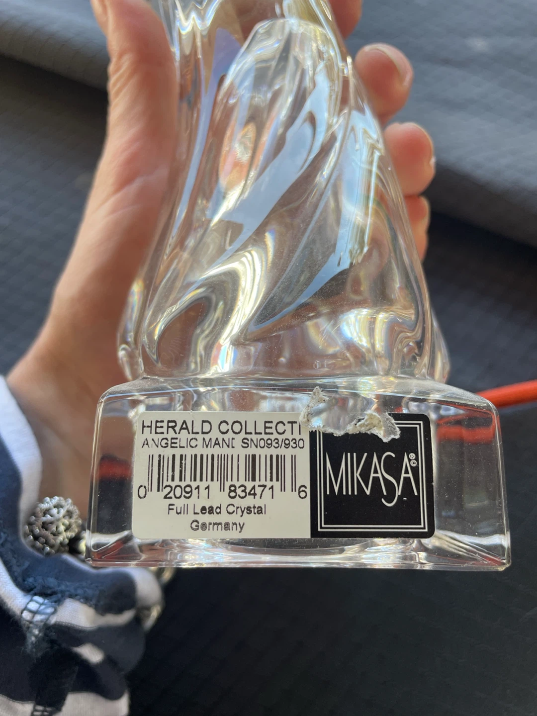 Mikasa Herald Collection Angelic Mandolin Crystal Figurine - photo 2