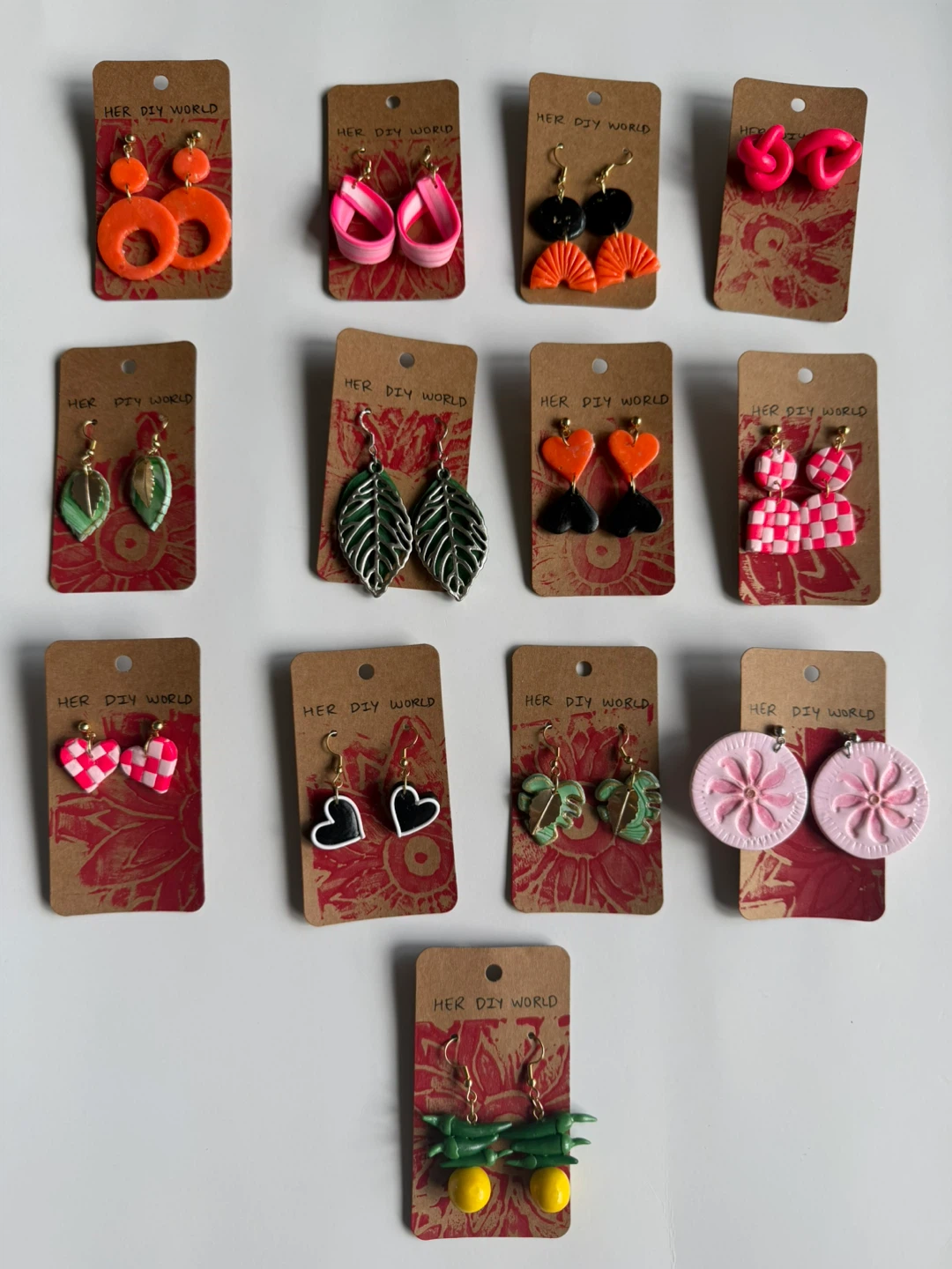 Handmade Polymer Clay Earrings by Her DIY World