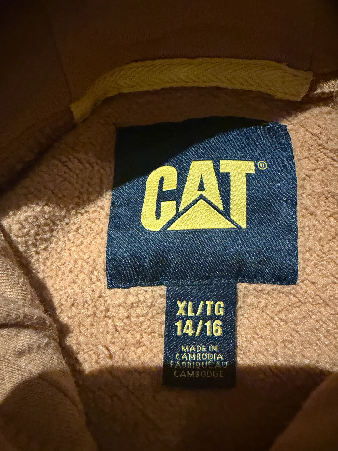 CAT Hoodie Tan XL 14/16 - photo 3