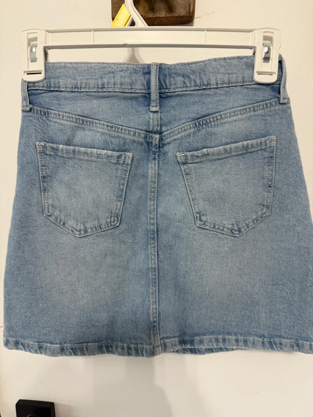 Girls size 12 adjustable waist distressed jean skirt - photo 4