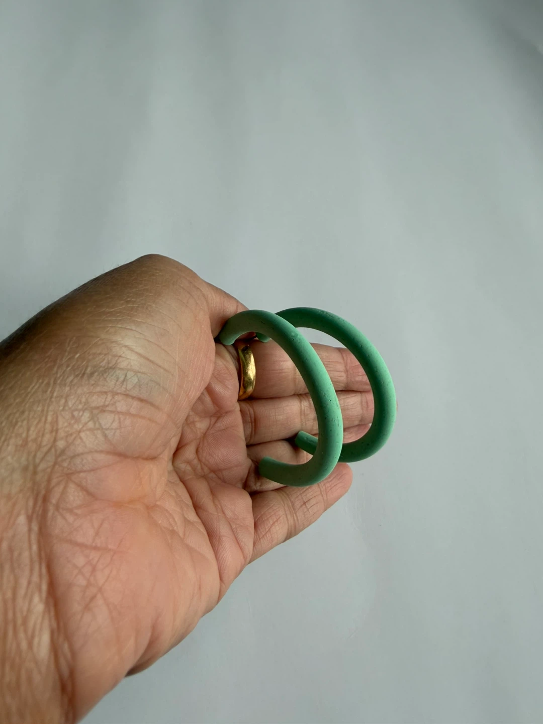 HER DIY WORLD Mint Green Hoop Earrings - photo 2