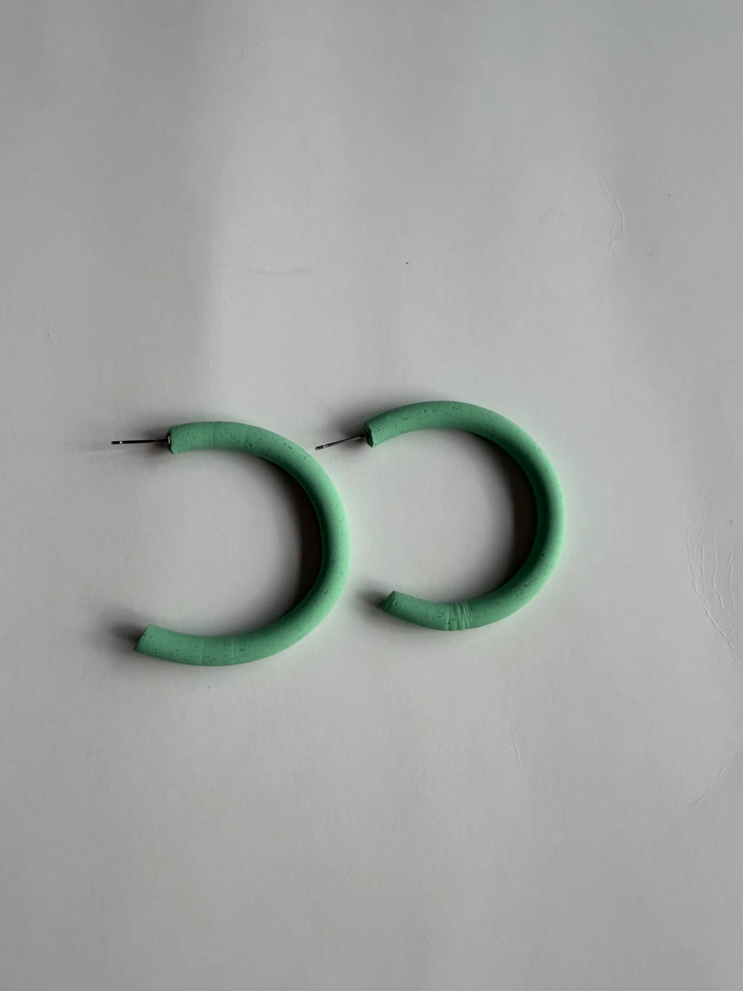 HER DIY WORLD Mint Green Hoop Earrings - photo 3