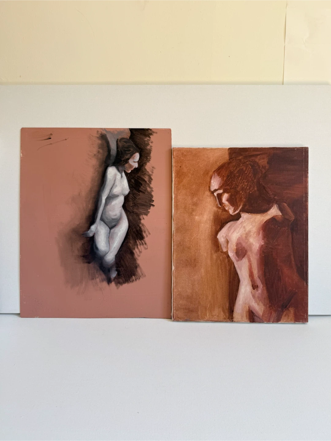 Original Figure Study Paintings – Set of 2