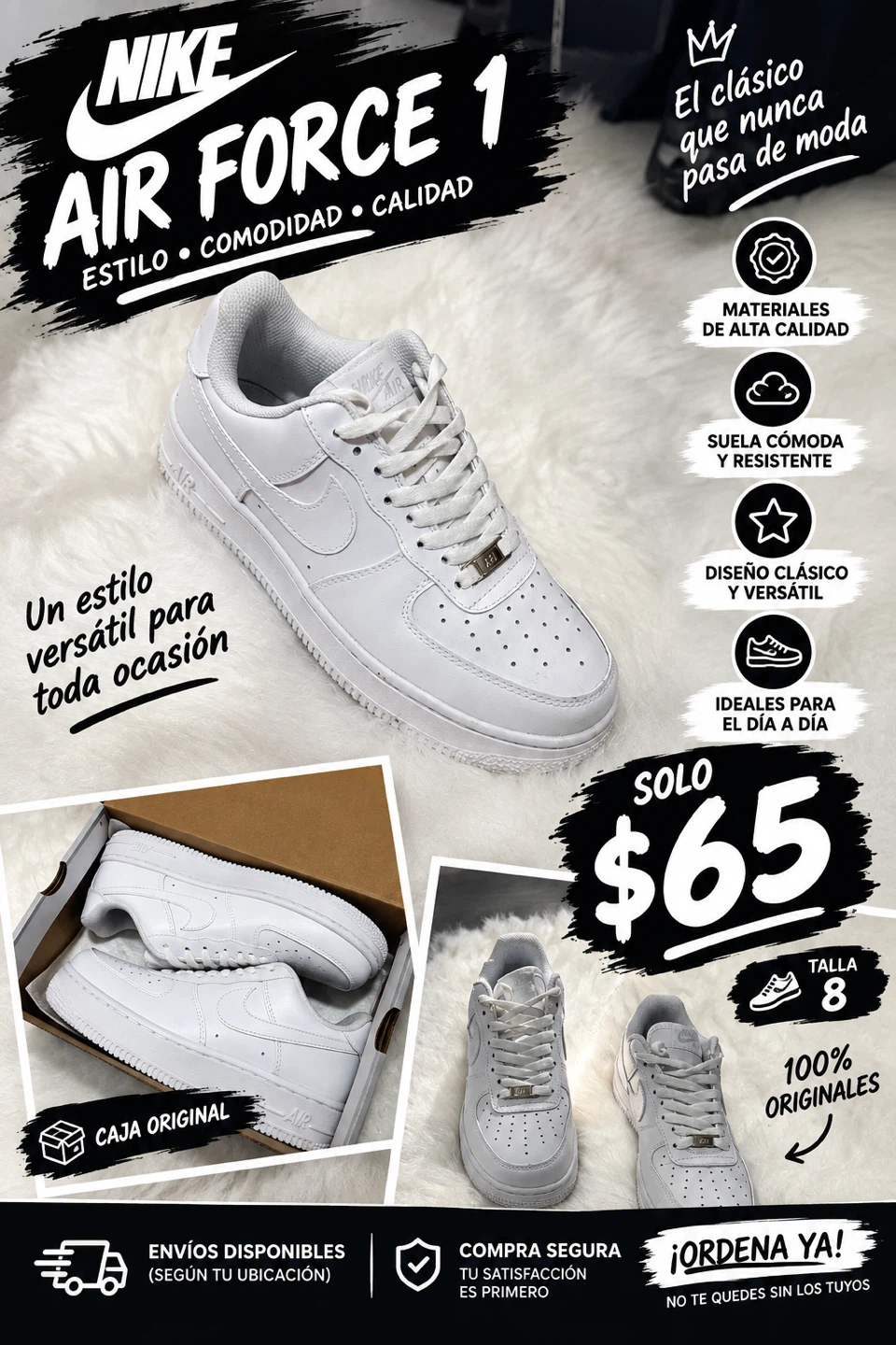 Nike Air Force 1 White Sneakers