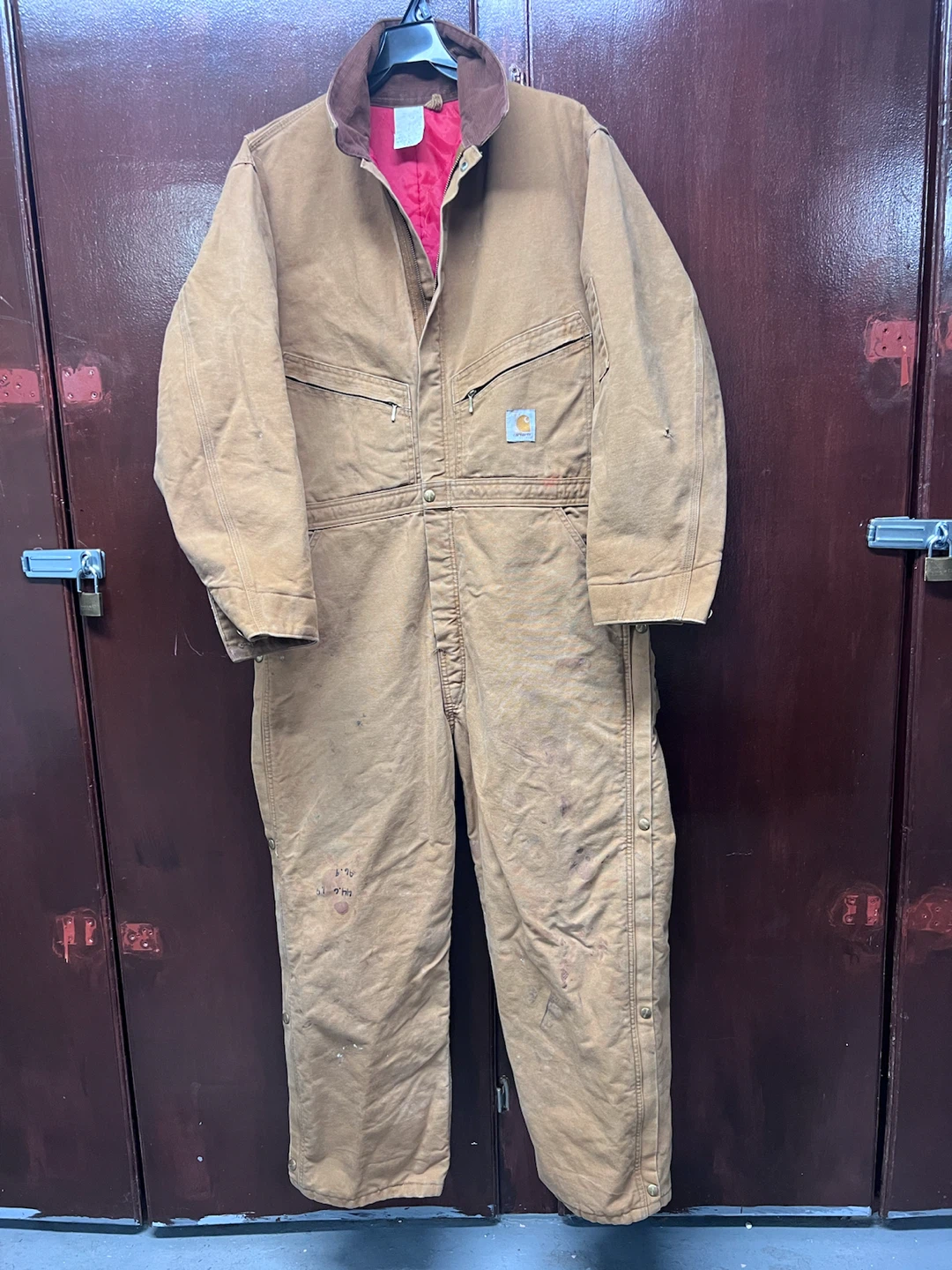 Carhartt Quilt-Lined Brown Coveralls