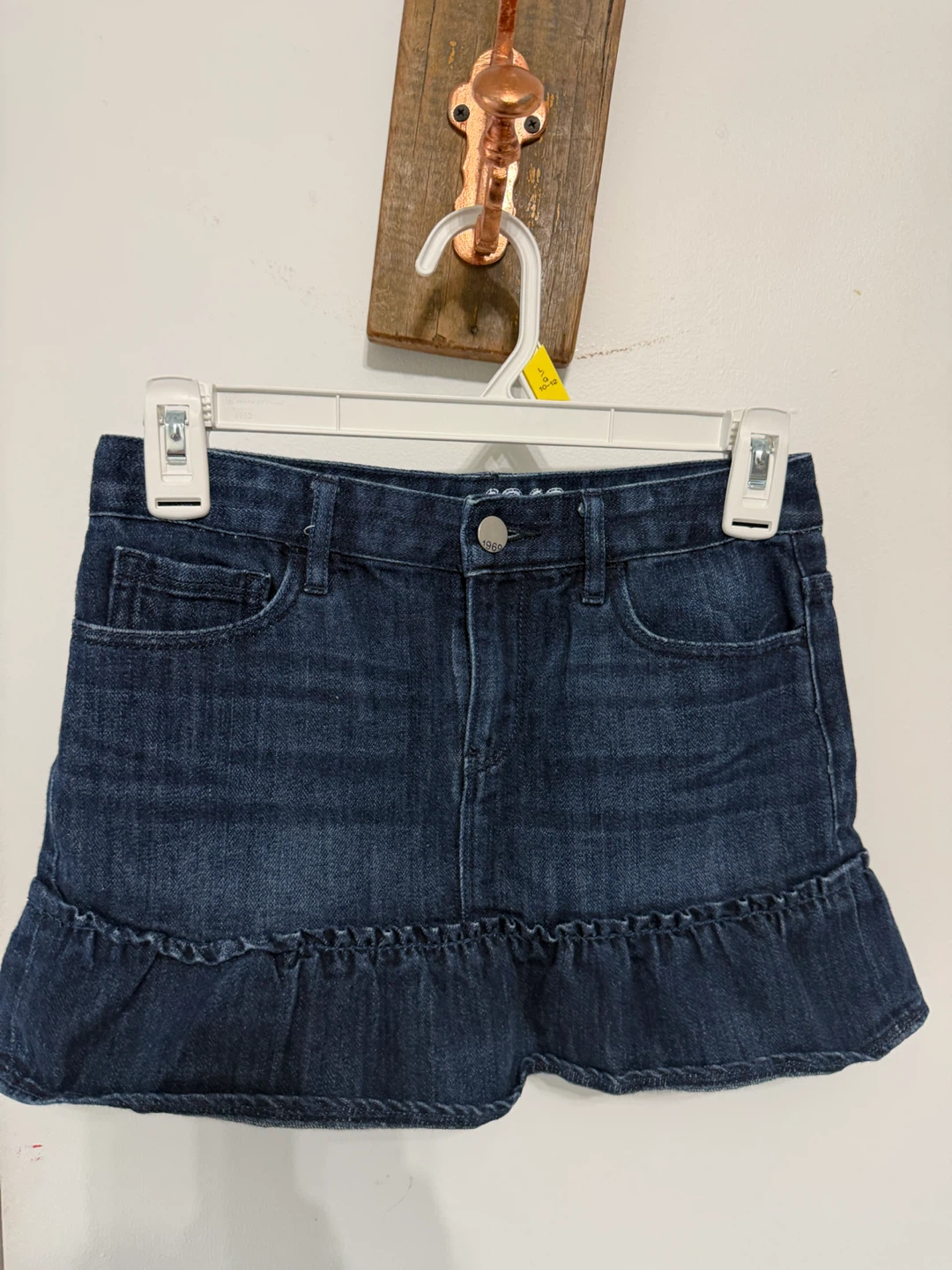 Girls Gap Mini frill Jean skirt