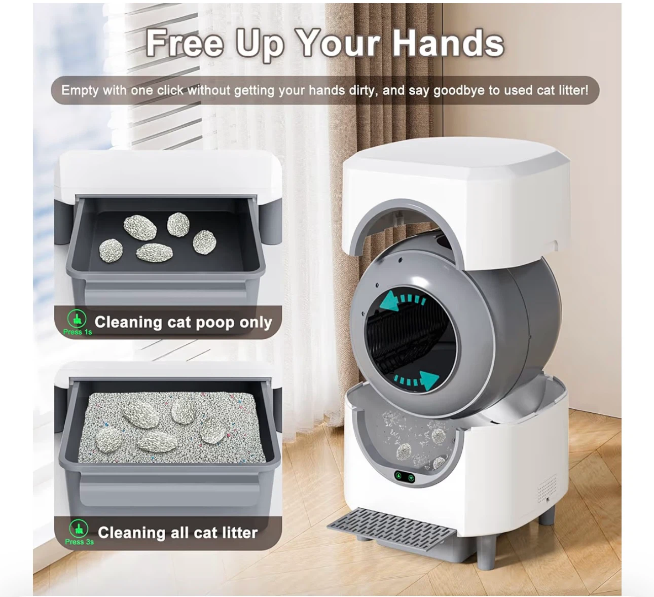 Ellenpent Automatic Self-Cleaning Cat Litter Box - photo 2