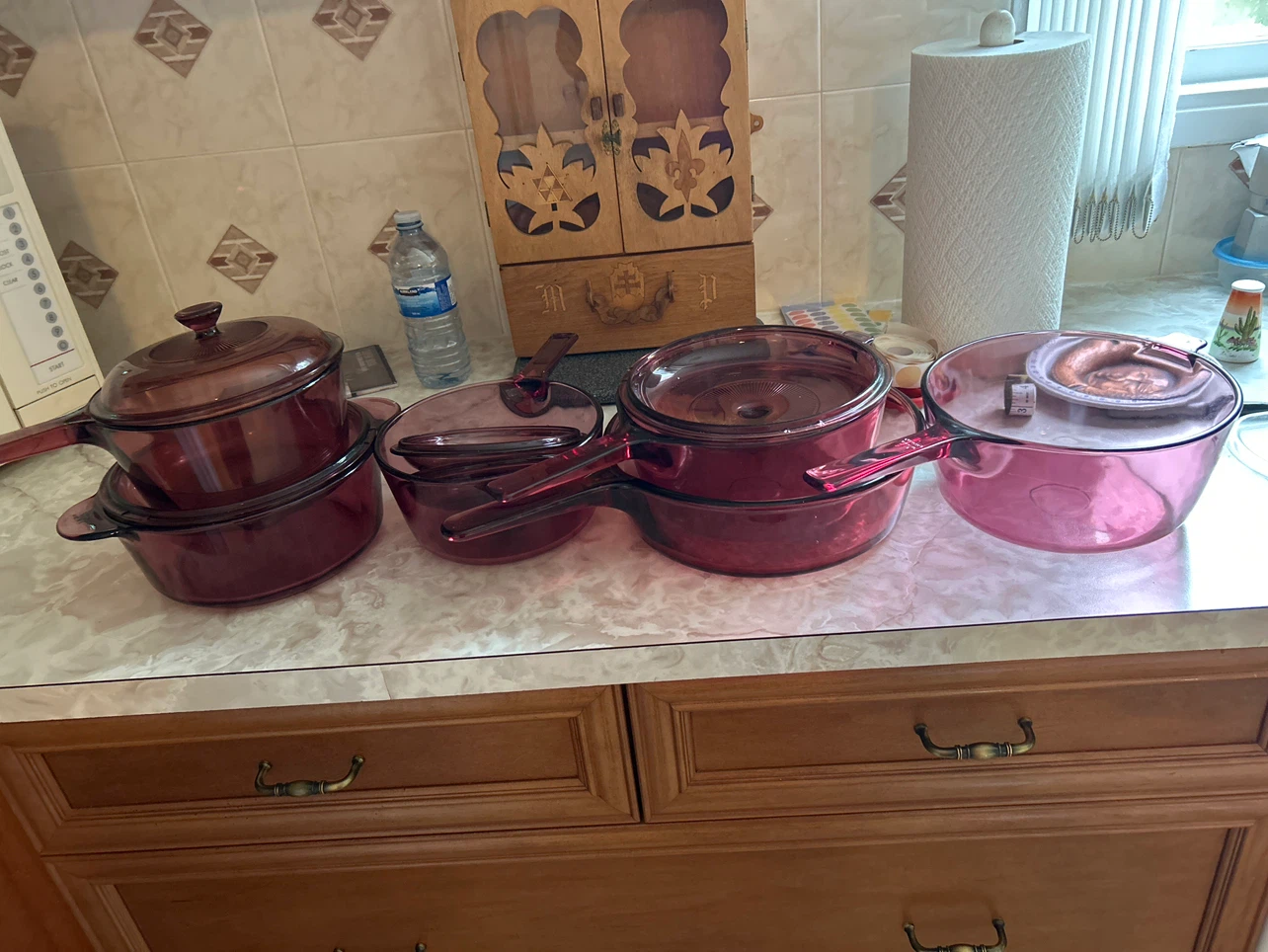 CorningWare Visions Cranberry Cookware Set