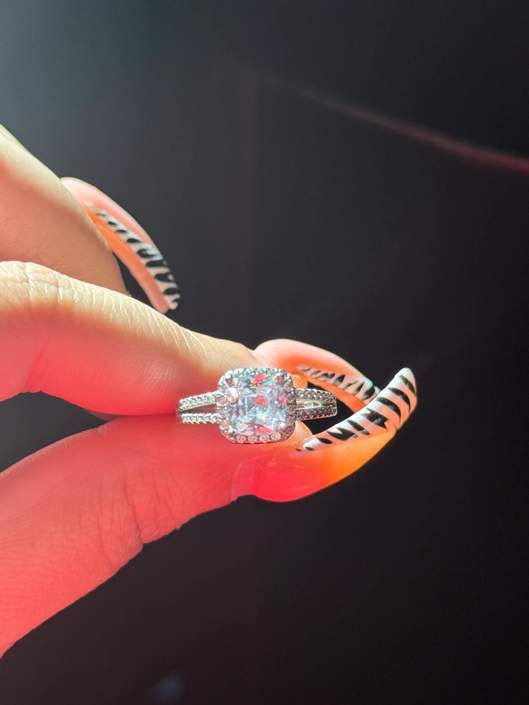 Cushion Cut Halo Engagement Ring
