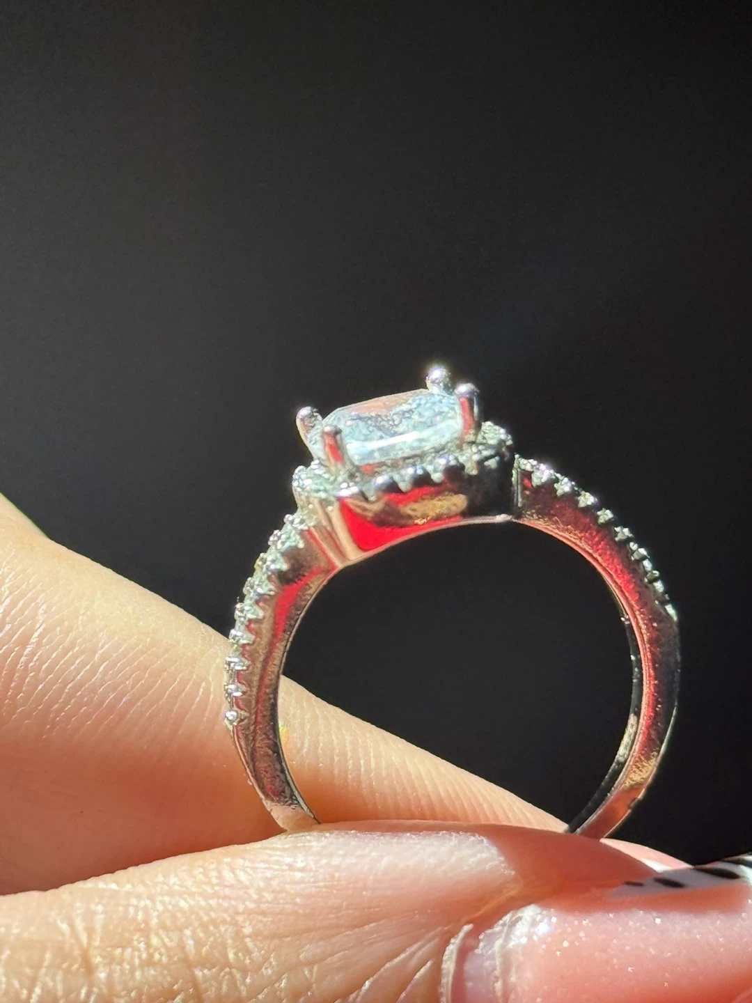 Cushion Cut Halo Engagement Ring - photo 2