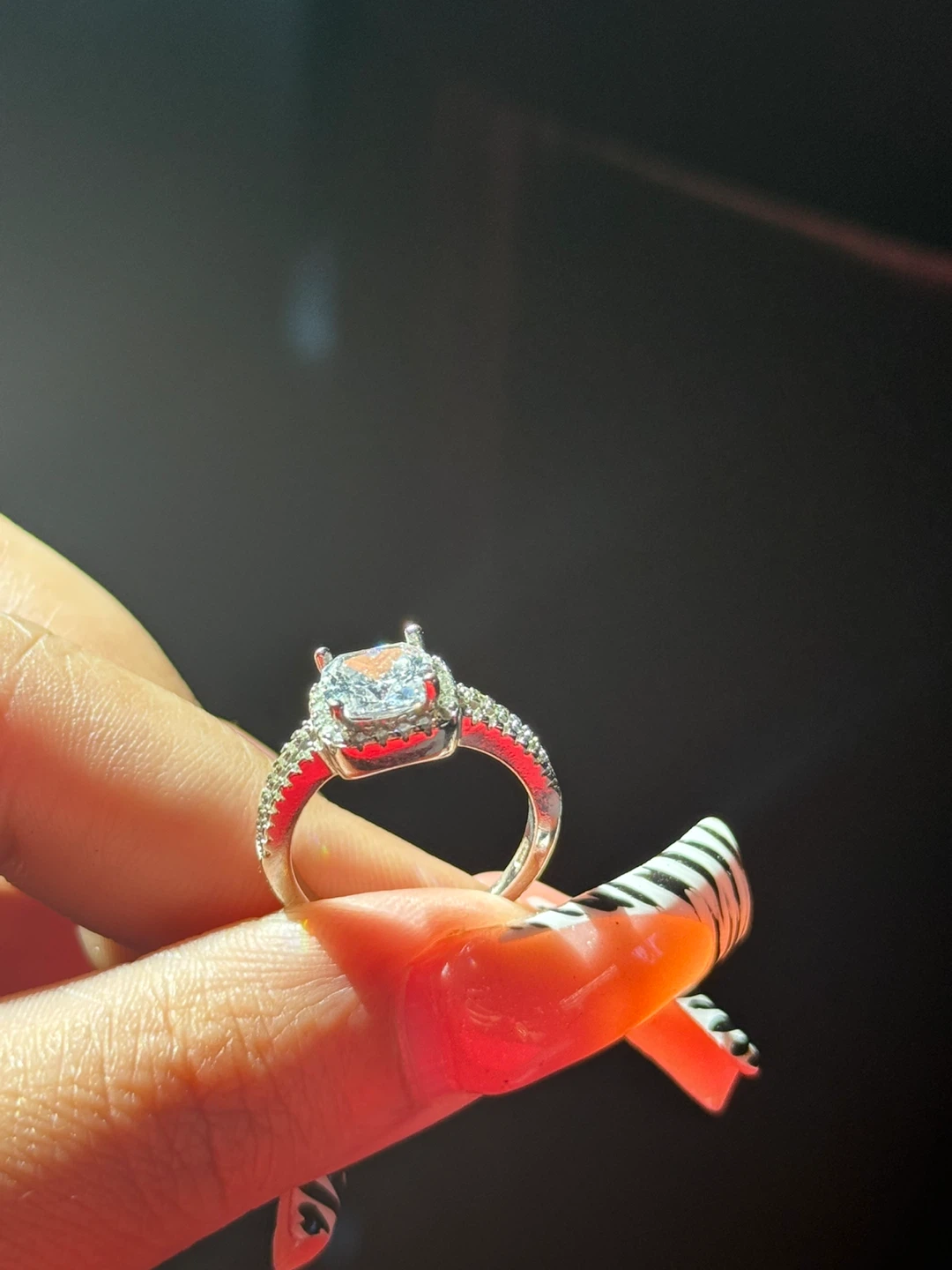 Cushion Cut Halo Engagement Ring - photo 3