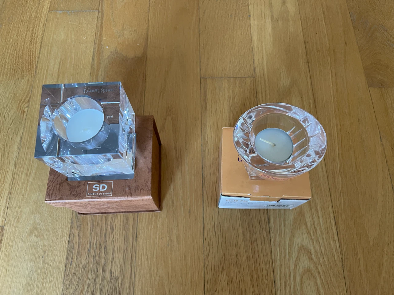 Set of 2 Crystal Votive Candle Holders - photo 2
