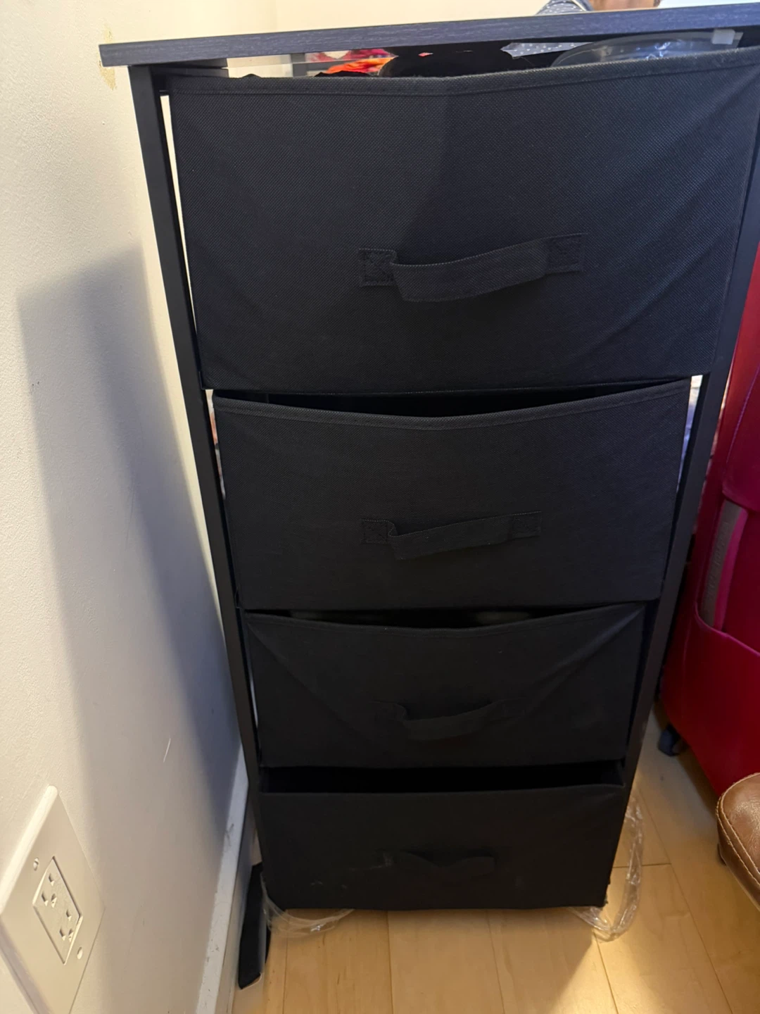 Black 4-Drawer Fabric Dresser - Moving Sale - Must Go
