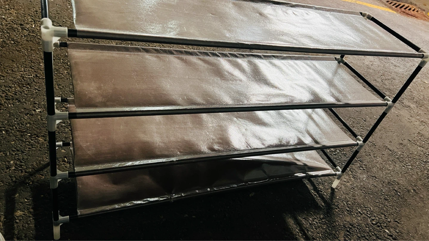 4-Tier Brown Shoe Rack