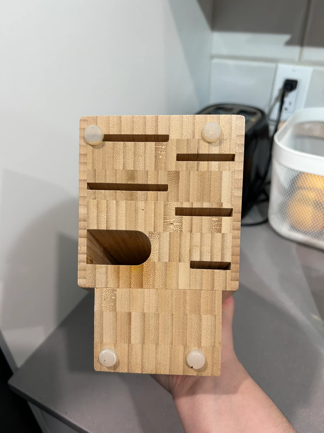 IKEA HYVLA bamboo knife block - photo 2