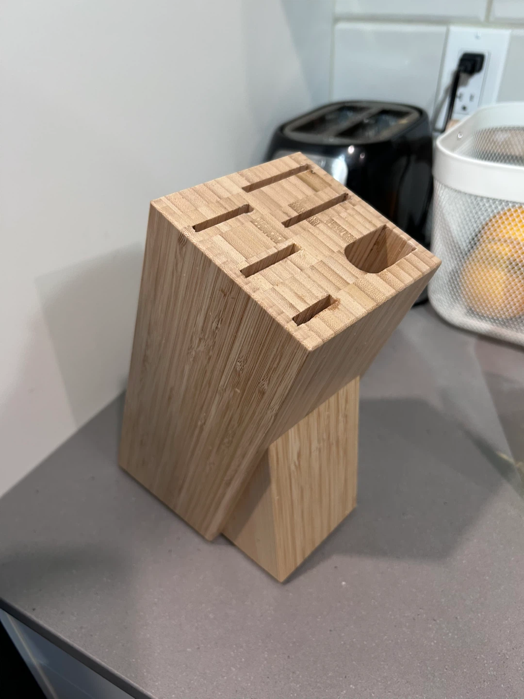 IKEA HYVLA bamboo knife block - photo 3