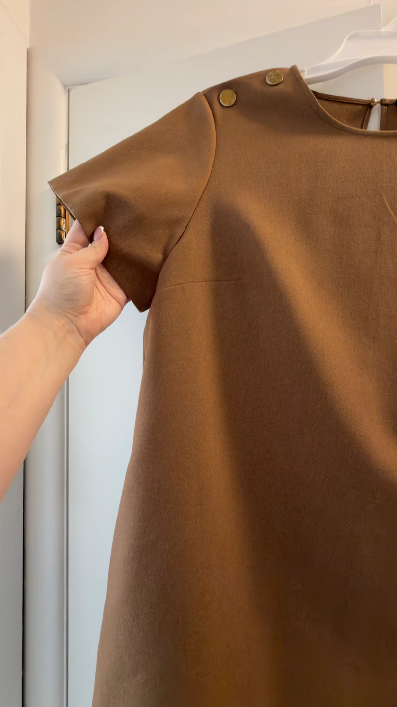 Zara Brown Short Sleeve Dress XL - photo 2