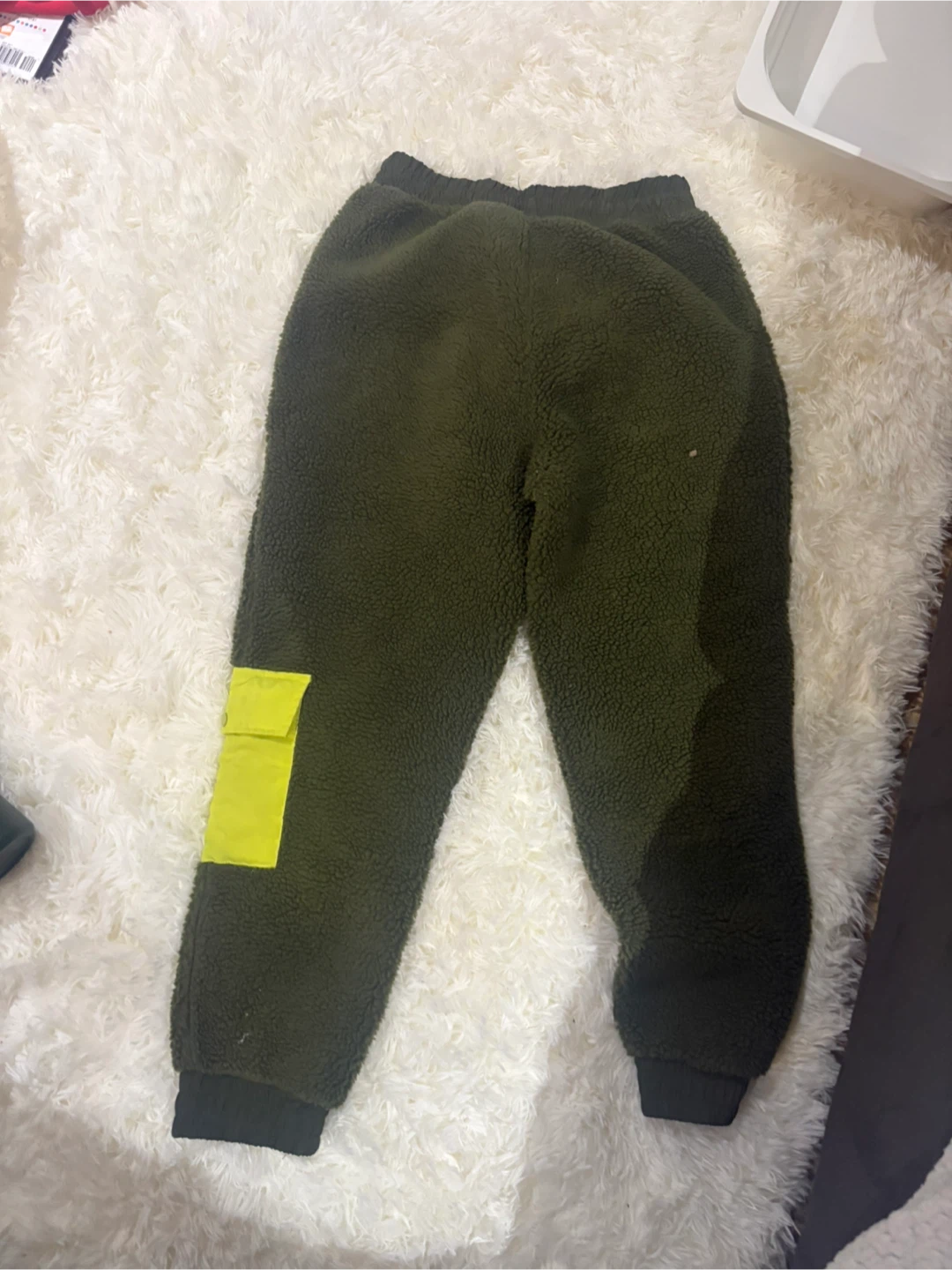 Twik Olive Green Sherpa Joggers