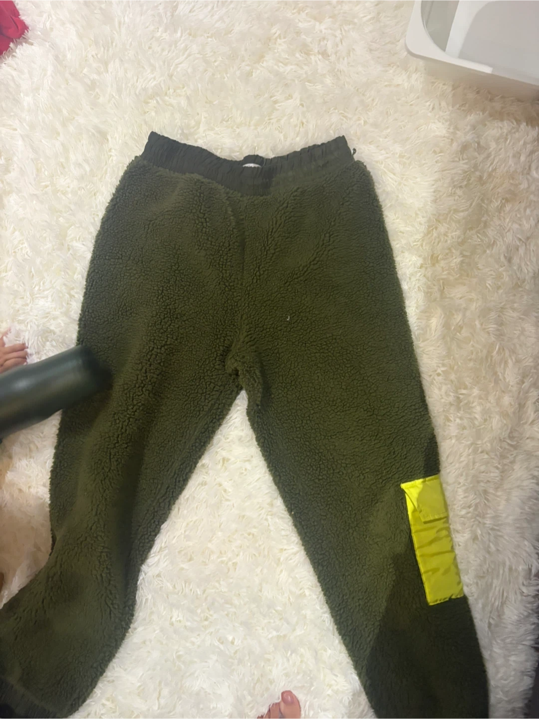 Twik Olive Green Sherpa Joggers - photo 3