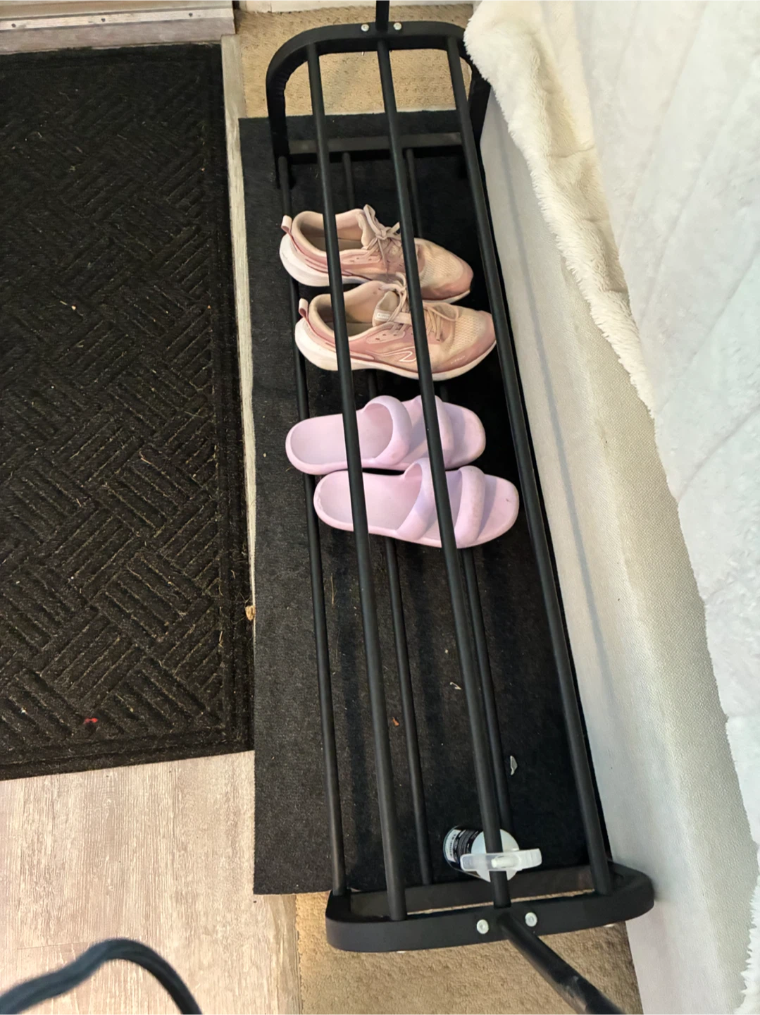 Black Metal Coat and Shoe Rack - photo 4