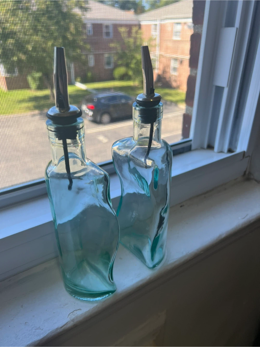 Set of Two Glass Oil Dispenser Bottles - photo 3