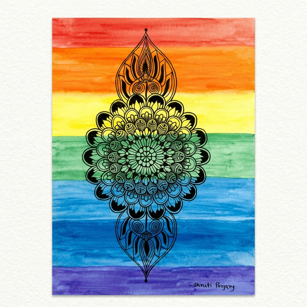 Shruti Poojary Mandala Watercolor Art