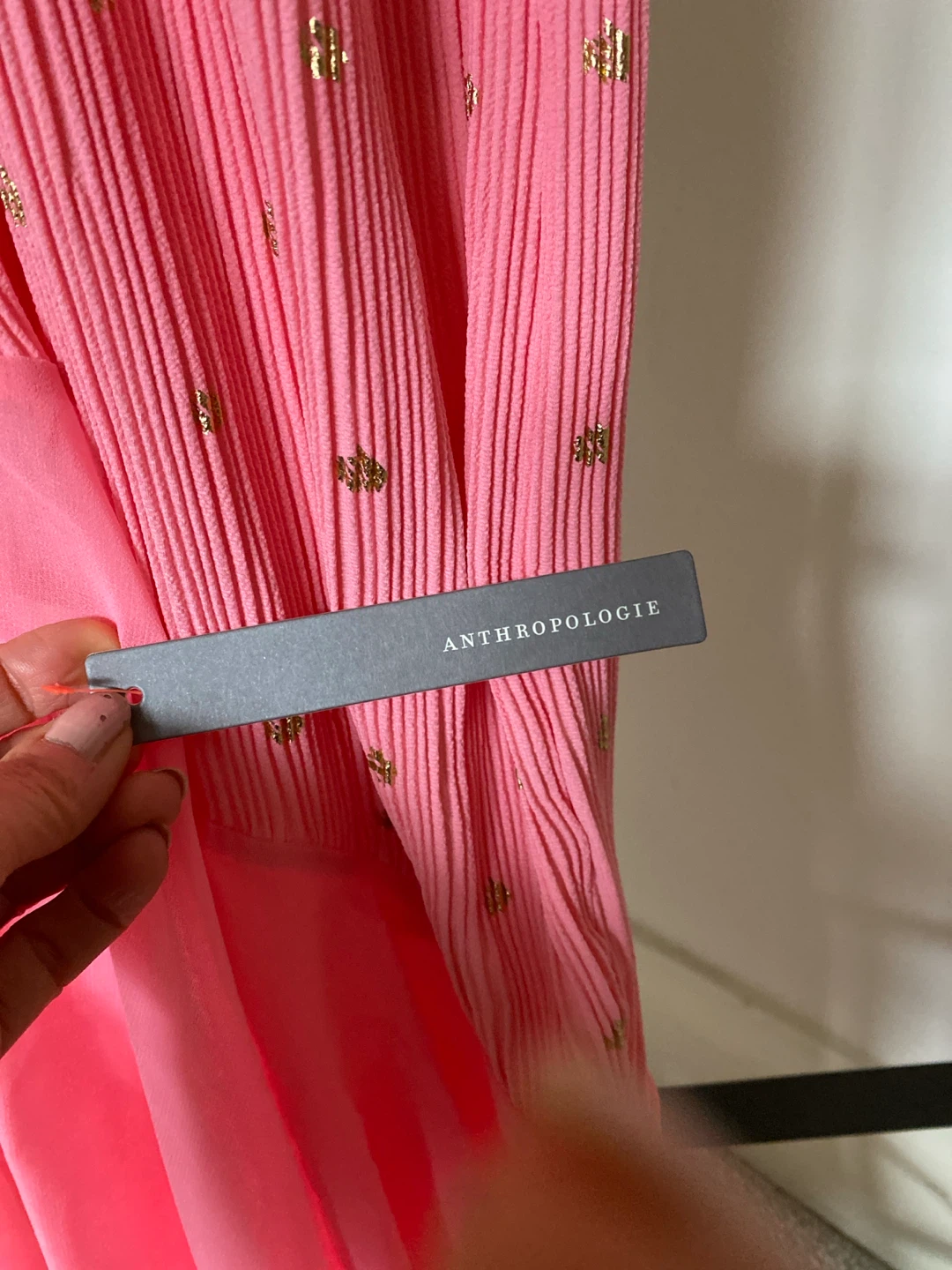 Anthropologie Pink Pleated Dress - photo 4