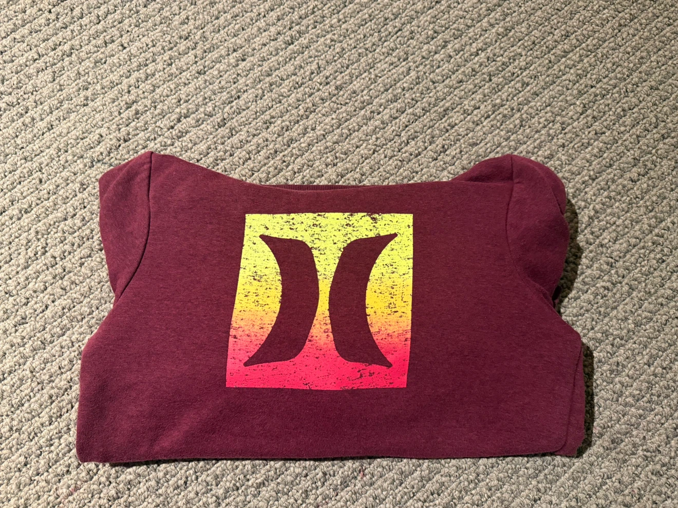 Hurley Youth Hoodie Burgundy Size 14/16