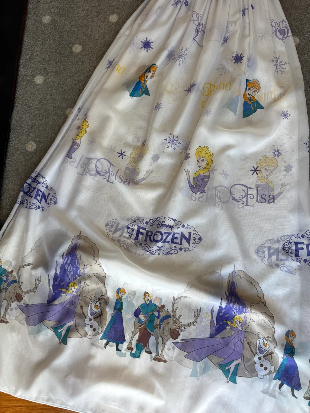 Disney Frozen White Sheer Curtain