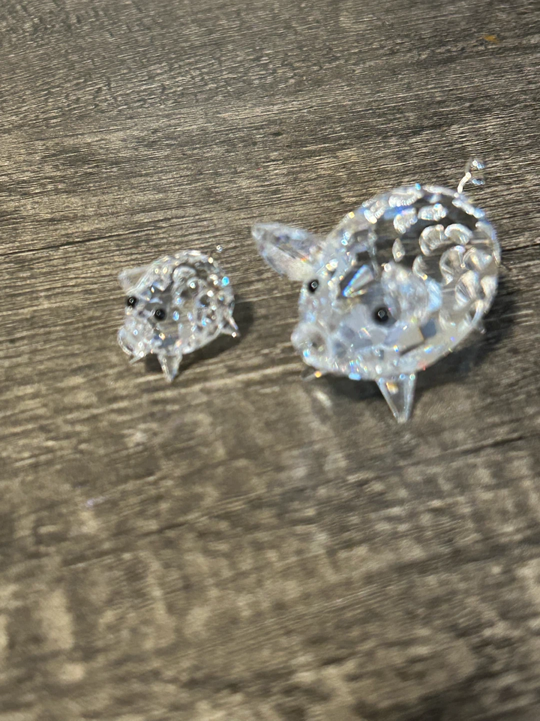 Swarovski Crystal Pig Figurines