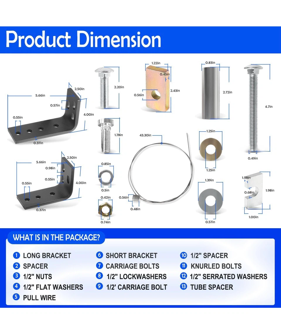 Fifth Wheel Hitch Installation Kit 30035 58058