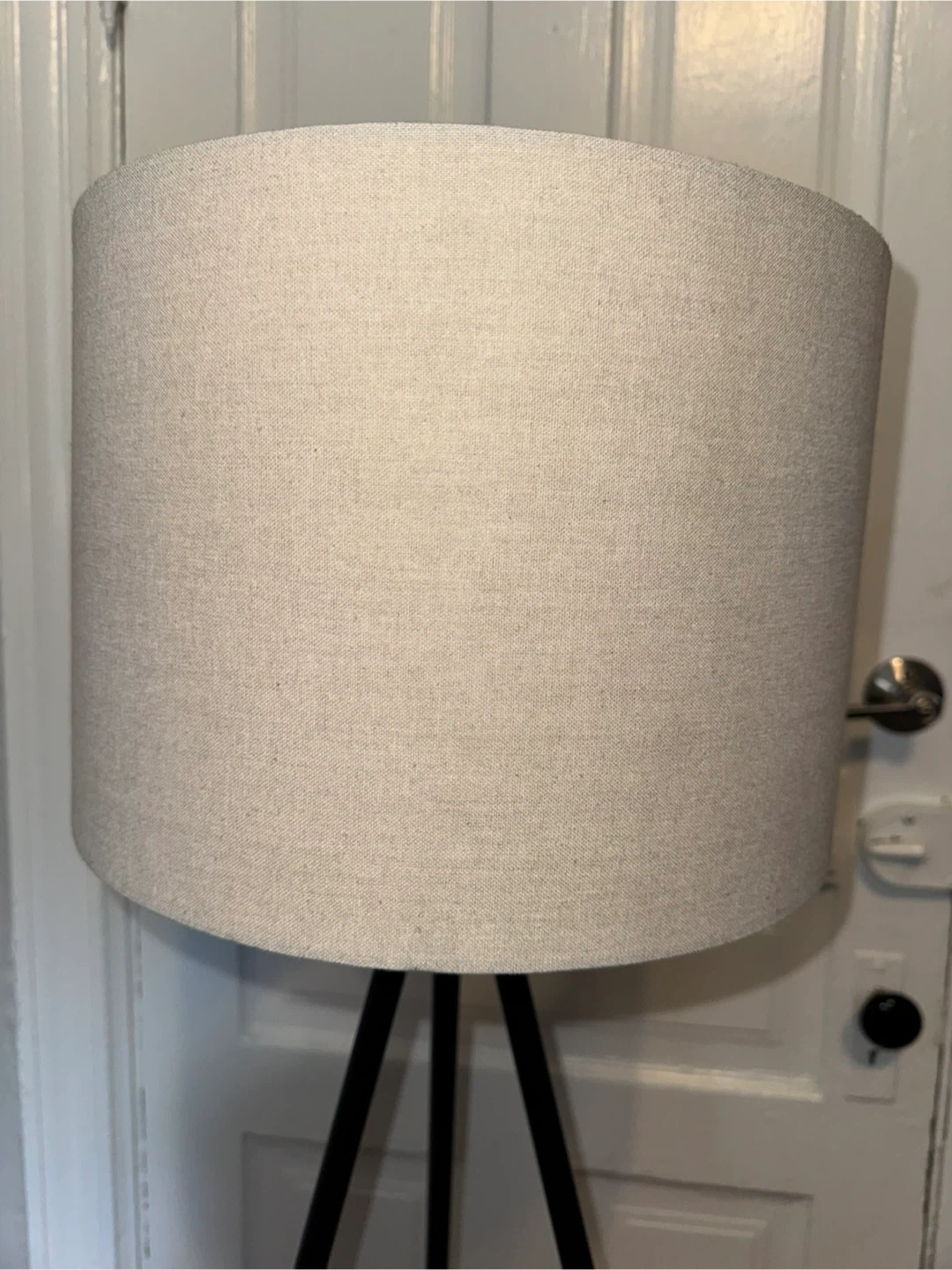 Matching Black Tripod Floor Lamp + Table Lamp Set - photo 2