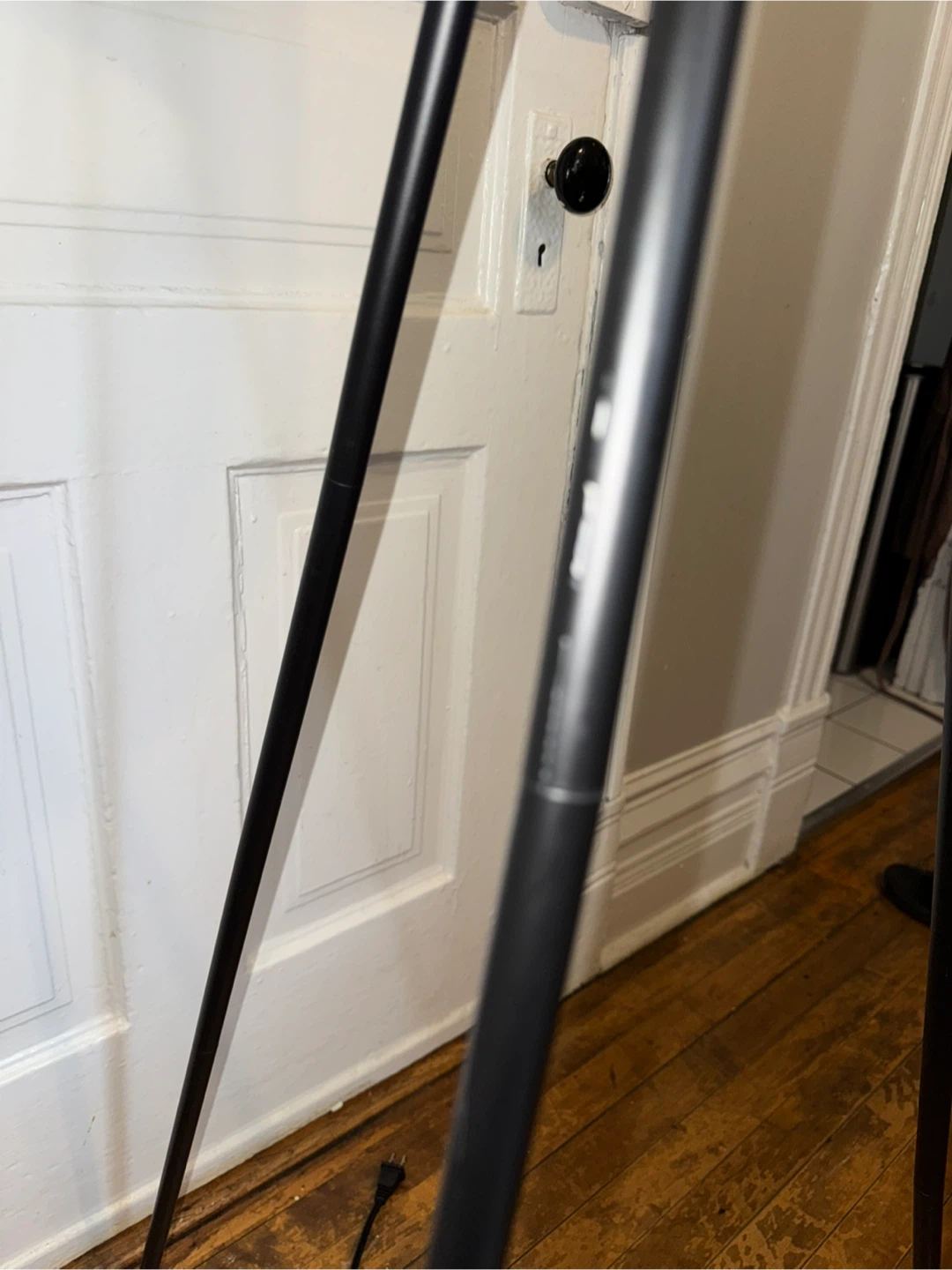 Matching Black Tripod Floor Lamp + Table Lamp Set - photo 3