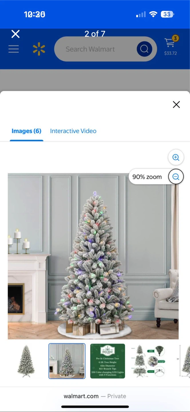 🎄 Brand New 6.5FT Pre-Lit Flocked Christmas Tree - photo 5