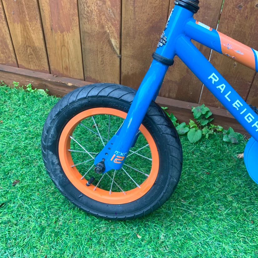 Kids Bike 12" Wheels Child Bicycle Training Push Handle Blue - photo 4