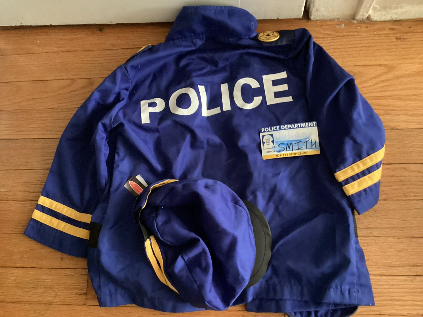 Age 3-6 Kids Police Officer Costume Set