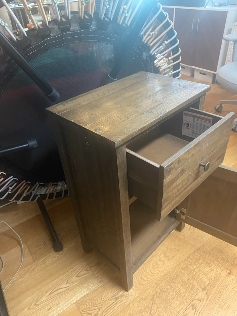 Rustic Wood Nightstand - photo 3