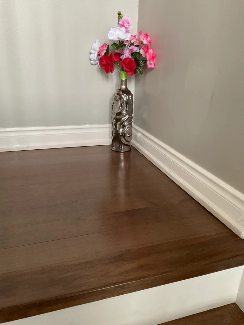Glass top coffee table with black legs