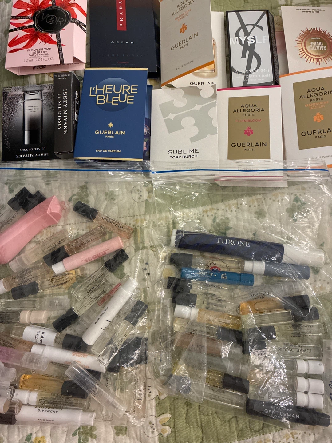 5 mini perfume samples