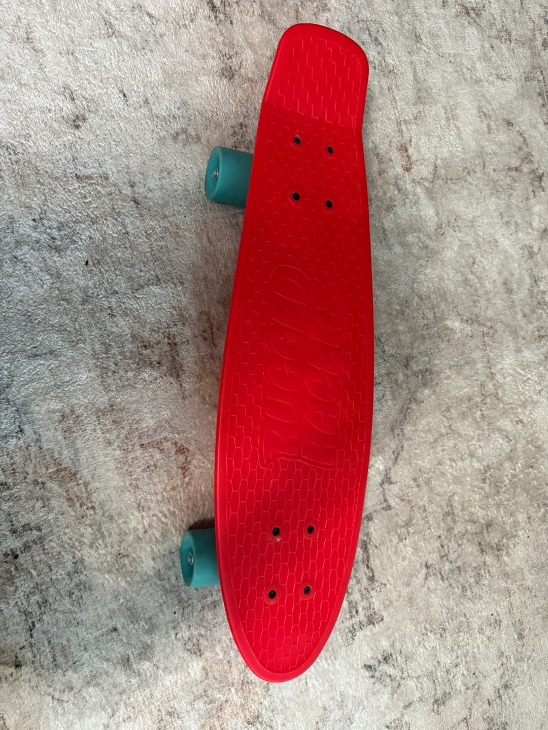 Rugged Racers Red Plastic Skateboard